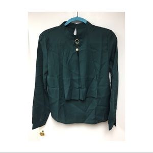 SHEIN blouse, Forest Green